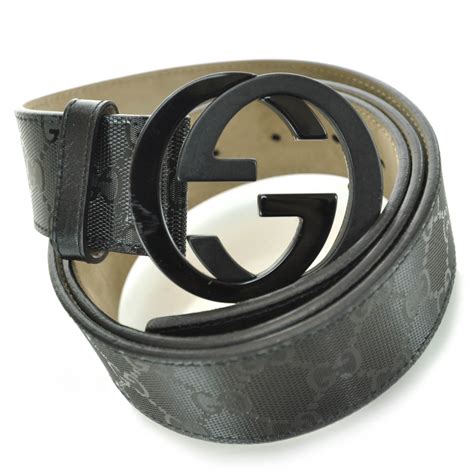 black Gucci imprime belt